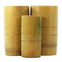 Kit de ventosas de bambú (tres piezas) - Distintos tamaños: grande, mediano y pequeño